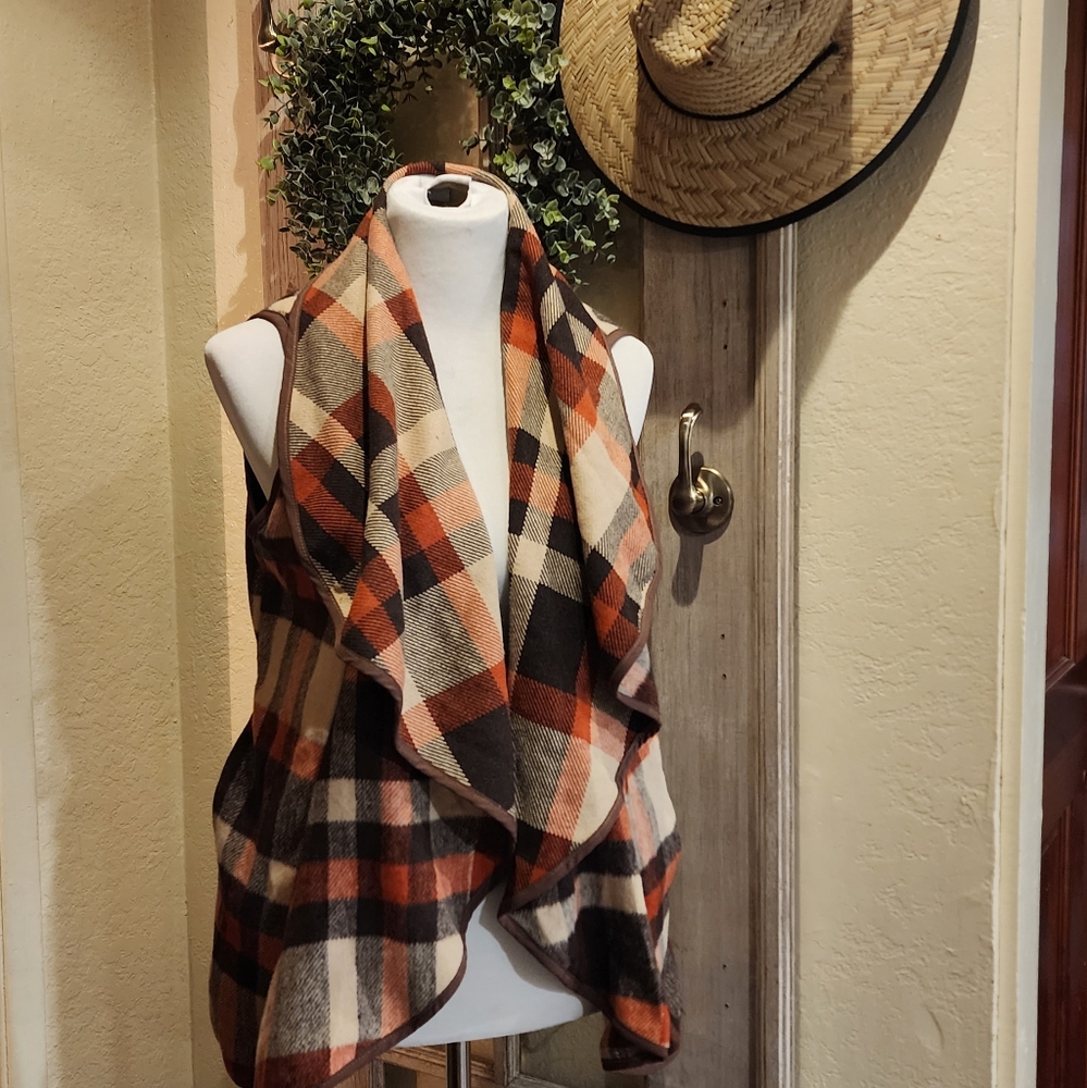 Flannel fall vest